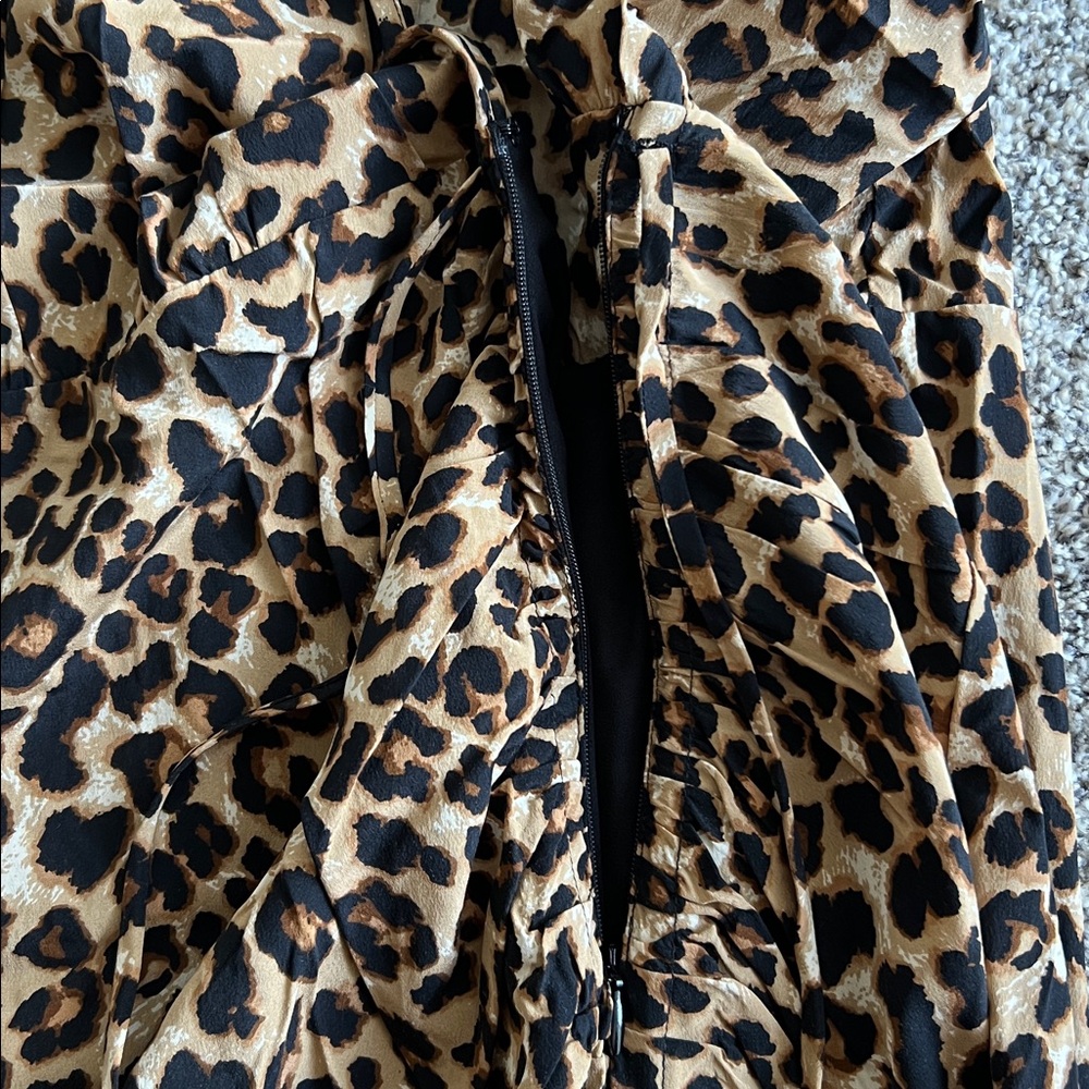 VERONICA BEARD | Arielle Leopard Print Silk Blend Dress - Picture 10 of 15